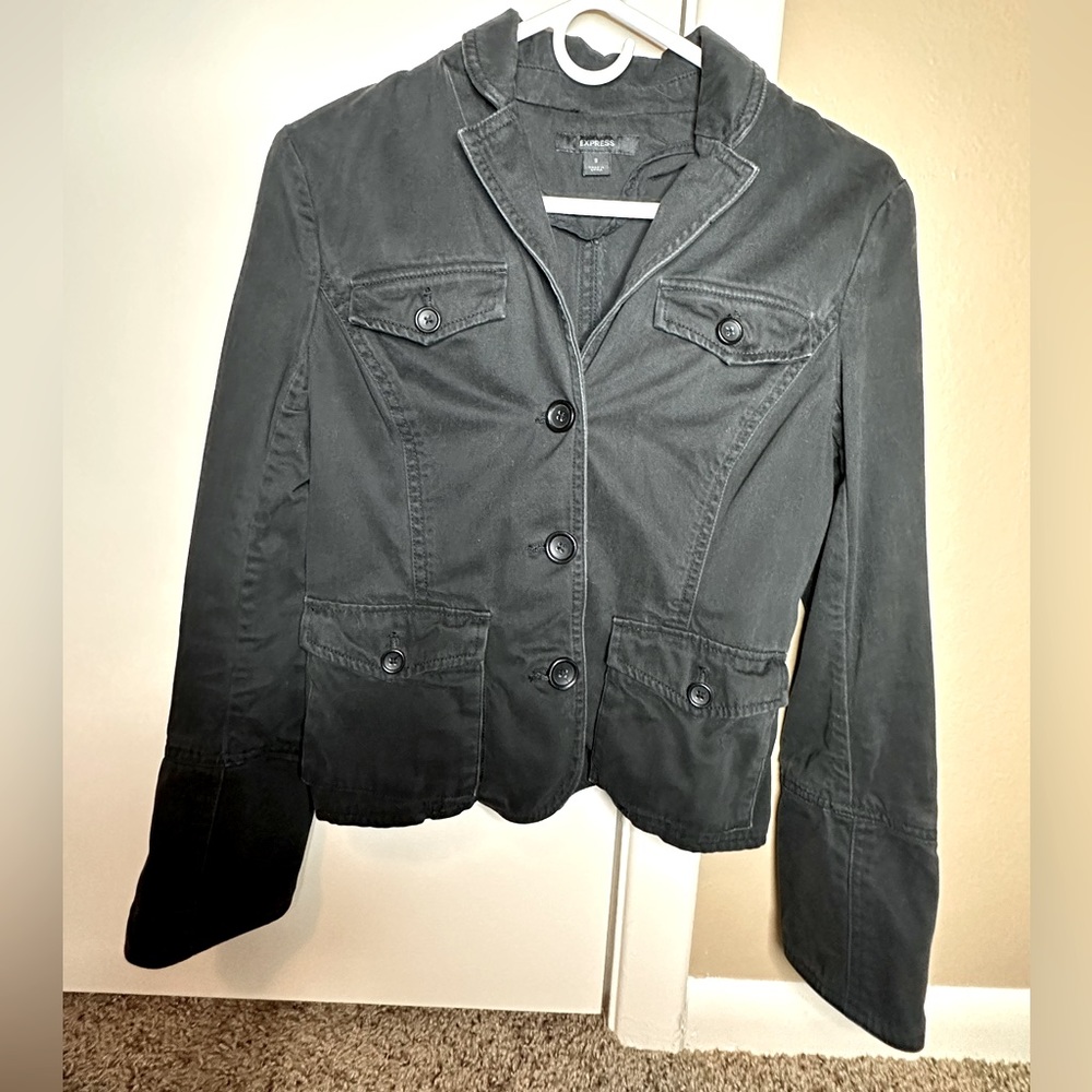 EXPRESS Women’s Black Cotton Jacket - Size S